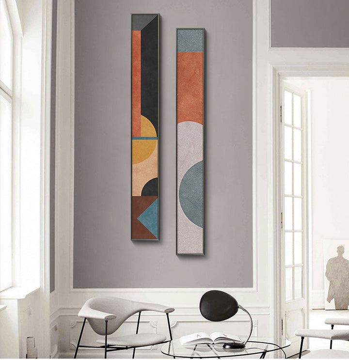 Colorful Tall Abstract Slim Format Wall Art Art Prints Creative Artwork For Modern Living Room Hallway Bedroom Art Decor | Skanto