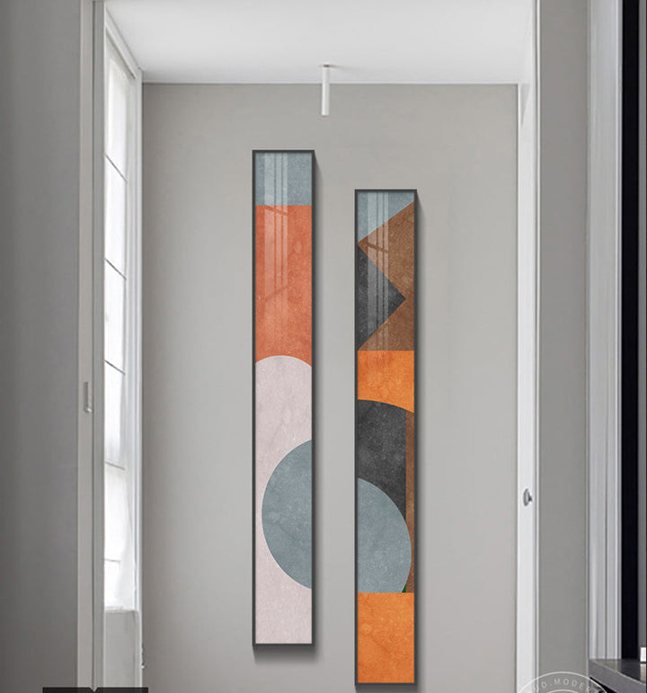 Colorful Tall Abstract Slim Format Wall Art Art Prints Creative Artwork For Modern Living Room Hallway Bedroom Art Decor | Skanto