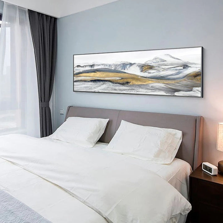 Modern Abstract Wide Format Wall Art Fine Art Canvas Print Pictures for Living Room Over Sofa Art for Bedroom Over Bed | Skanto