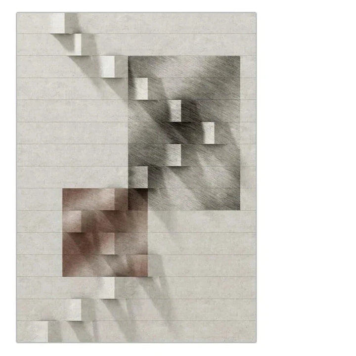 Moderne estetikk Abstrakt Arkitektonisk Geometrisk Veggkunst Fino Kunst Lerretsutskrifter Bilder For Moderne Loft Stue Kontemporære Innendørsdesign-Trender | Skanto
