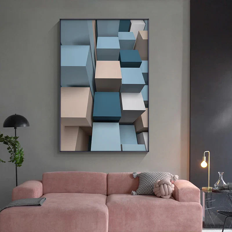 Moderne estetikk Flytende 3D-design Veggkunst Fin kunst Lerretstrykk Fargerike abstrakte bilder for stue Soverom Gang kunst for samtidsinteriører | Skanto