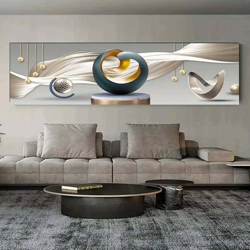 Surrealisme moderne estetikk abstrakt veggkunst fin kunst lerrettrykk bred format bilde for over sengen moderne kunst for over sofaen | Skanto
