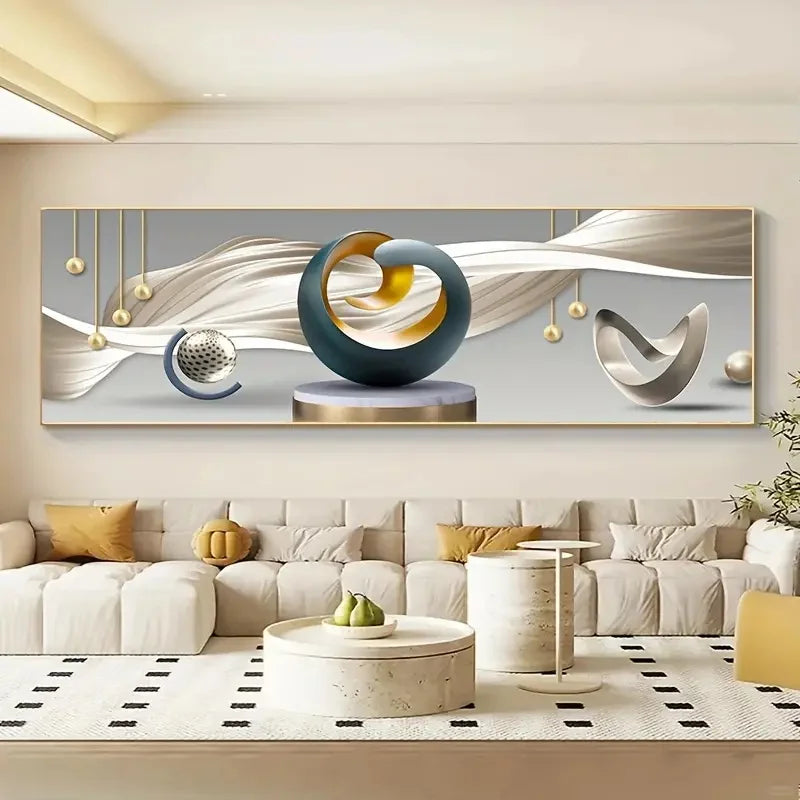 Surrealisme moderne estetikk abstrakt veggkunst fin kunst lerrettrykk bred format bilde for over sengen moderne kunst for over sofaen | Skanto