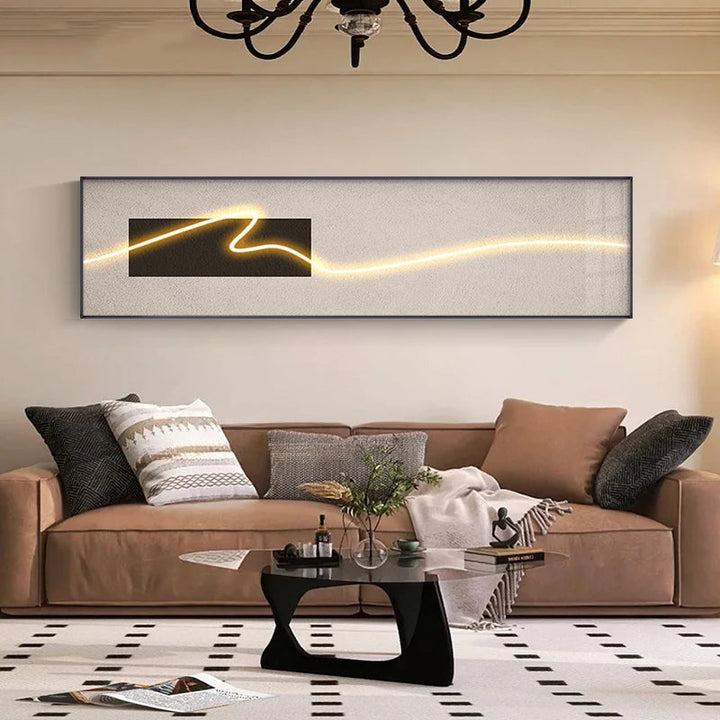 Moderne estetikk bredformat veggkunst fin kunst lerretsutskrifter lett luksus minimalistiske abstrakte bilder for over sofaer kunst for over senger | Skanto
