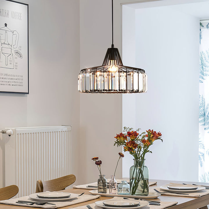 Moderne Svart Krystall Pendelbelysning | Skanto