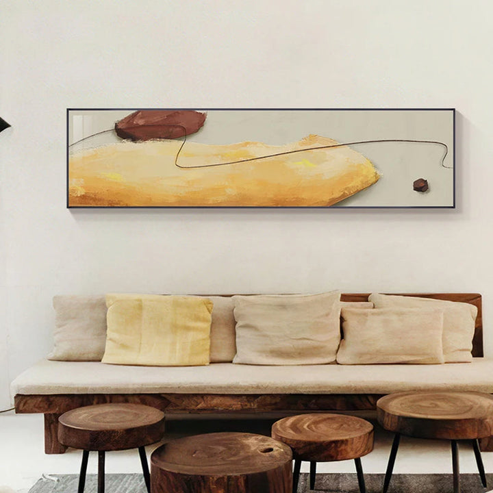 Modern Color Shape & Line Abstract Wall Art Fine Art Canvas Print Wide Format Pictures For Bedroom Above Bed Art For Above Sofa | Skanto