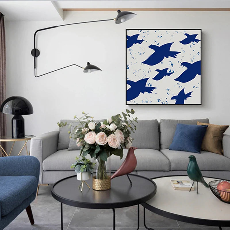 Moderne Minimalistisk Abstrakt Stilleben Veggkunst Fint Kunst Lerrettrykk Kvadratisk Format Bilder For Stue Spisestue Samtids Innredning | Skanto