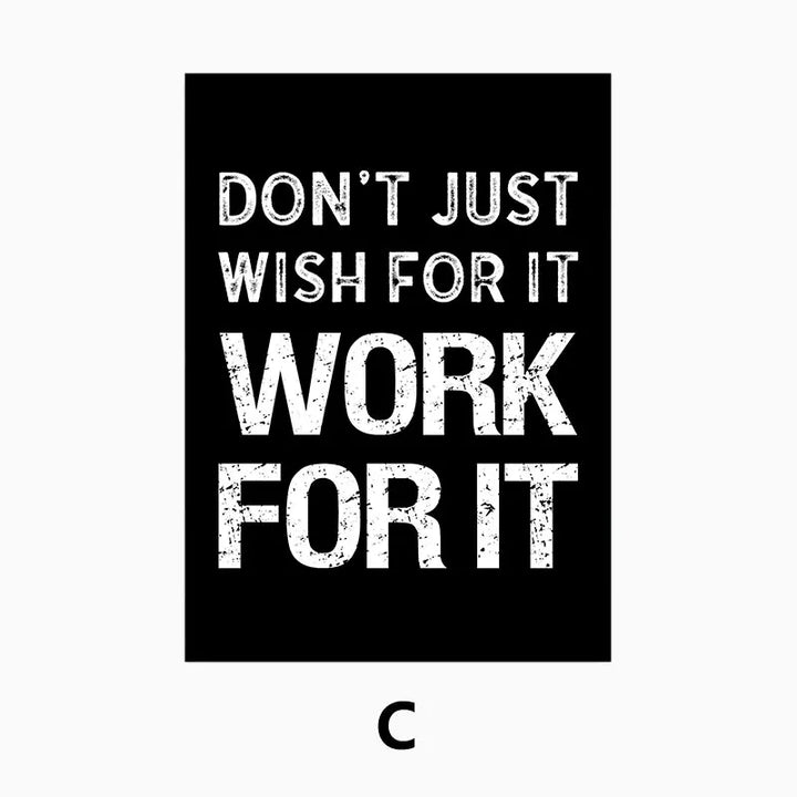 Moderne Motivasjonssitater Plakat Svart Hvit Veggkunst Fine Art Lærredstrykk Bilder For Stue Kontor Soverom Inspirerende Kunst Dekor | Skanto