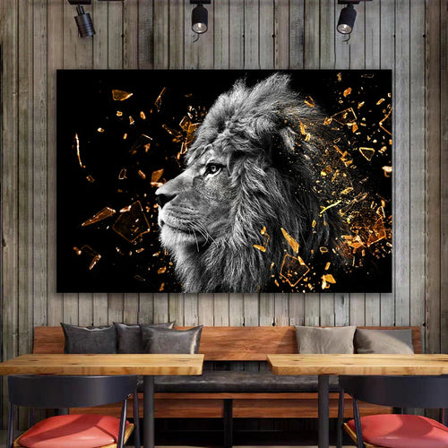 Moderne ville dyreplakater veggkunst fine kunst lerretsutskrifter løve elefant leopard zebra bilder for stue kontorinnredning | Skanto