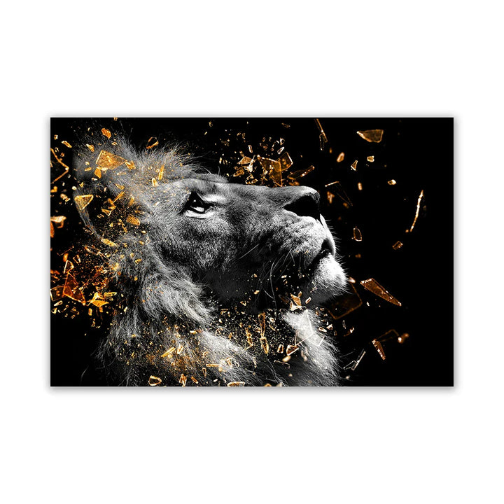 Moderne ville dyreplakater veggkunst fine kunst lerretsutskrifter løve elefant leopard zebra bilder for stue kontorinnredning | Skanto