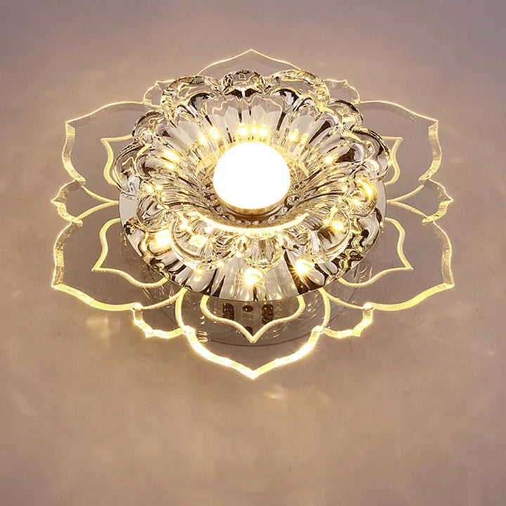 Elegant krystall taklampe med LED – Moderne belysning for oppholdsrom | Skanto