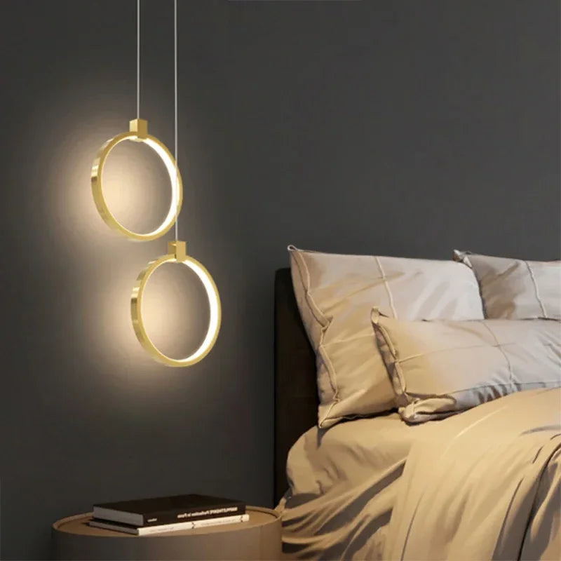 Skanto | Elegant Double Ring Pendant Light | DuoGlow