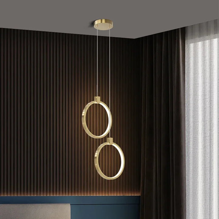 Skanto | Elegant Double Ring Pendant Light | DuoGlow
