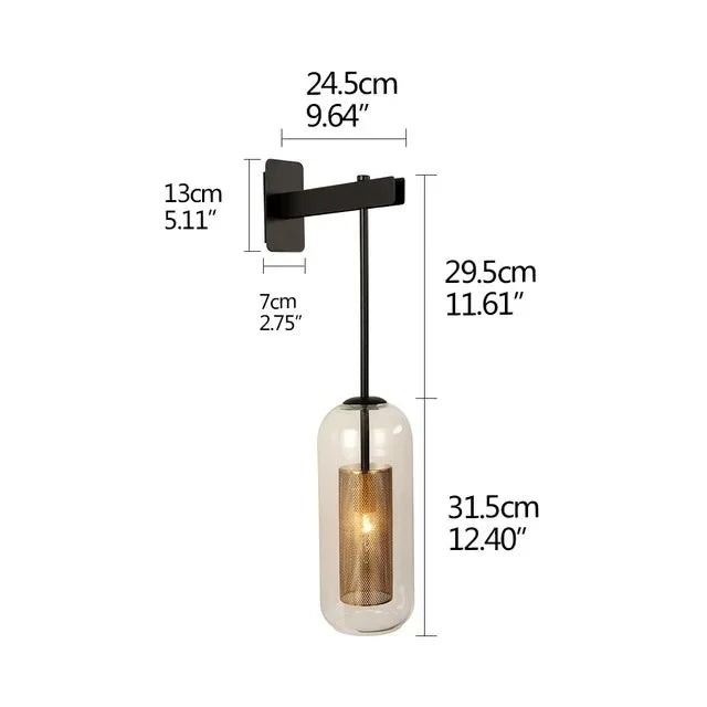 Moderne LED Vegglampe med Glassdeksel for Soverom og Stue | Skanto
