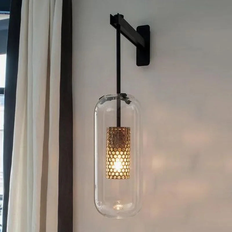 Moderne LED Vegglampe med Glassdeksel for Soverom og Stue | Skanto