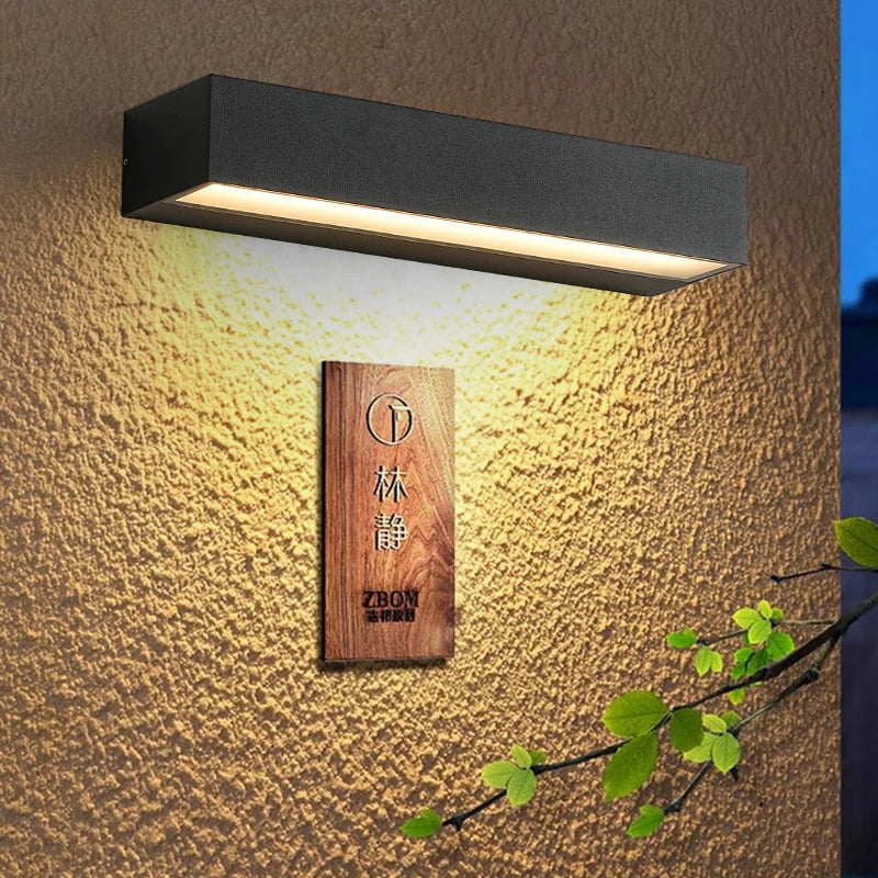 Moderne LED-vegglampe for utendørs bruk - værbestandig, energibesparende, ideell for hage og terrasse | Skanto