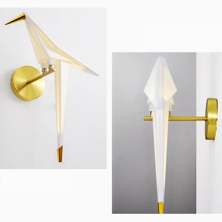 Skanto | Uvanlig Vegglampe med Krane og Papirmotiv