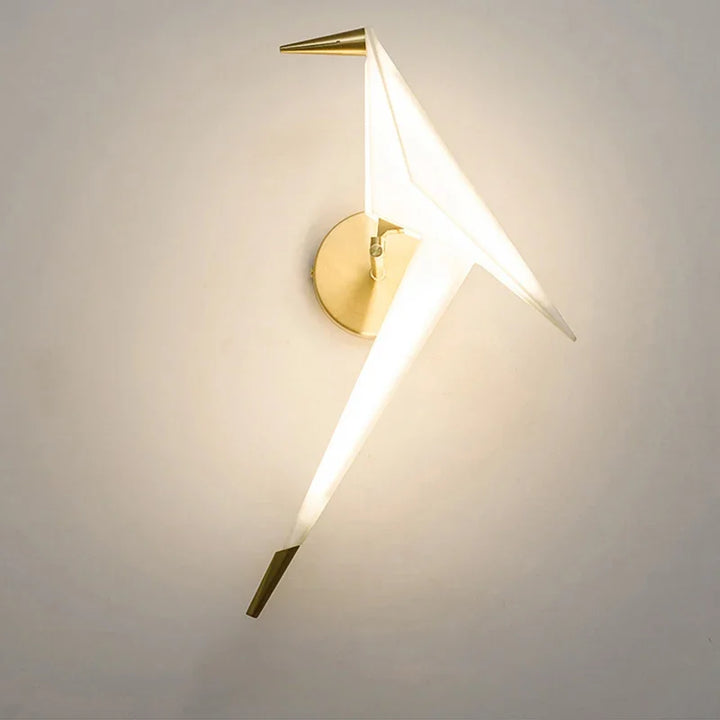 Skanto | Uvanlig Vegglampe med Krane og Papirmotiv