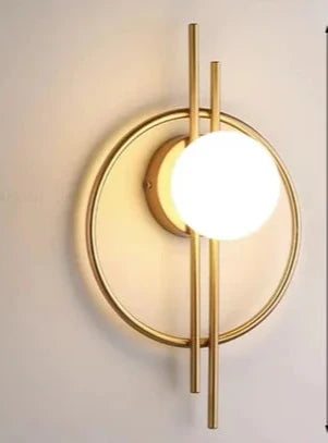 Moderne LED Vegglampe med Sphære Glass - Stilig Vegglampe for soverom & stue | Skanto