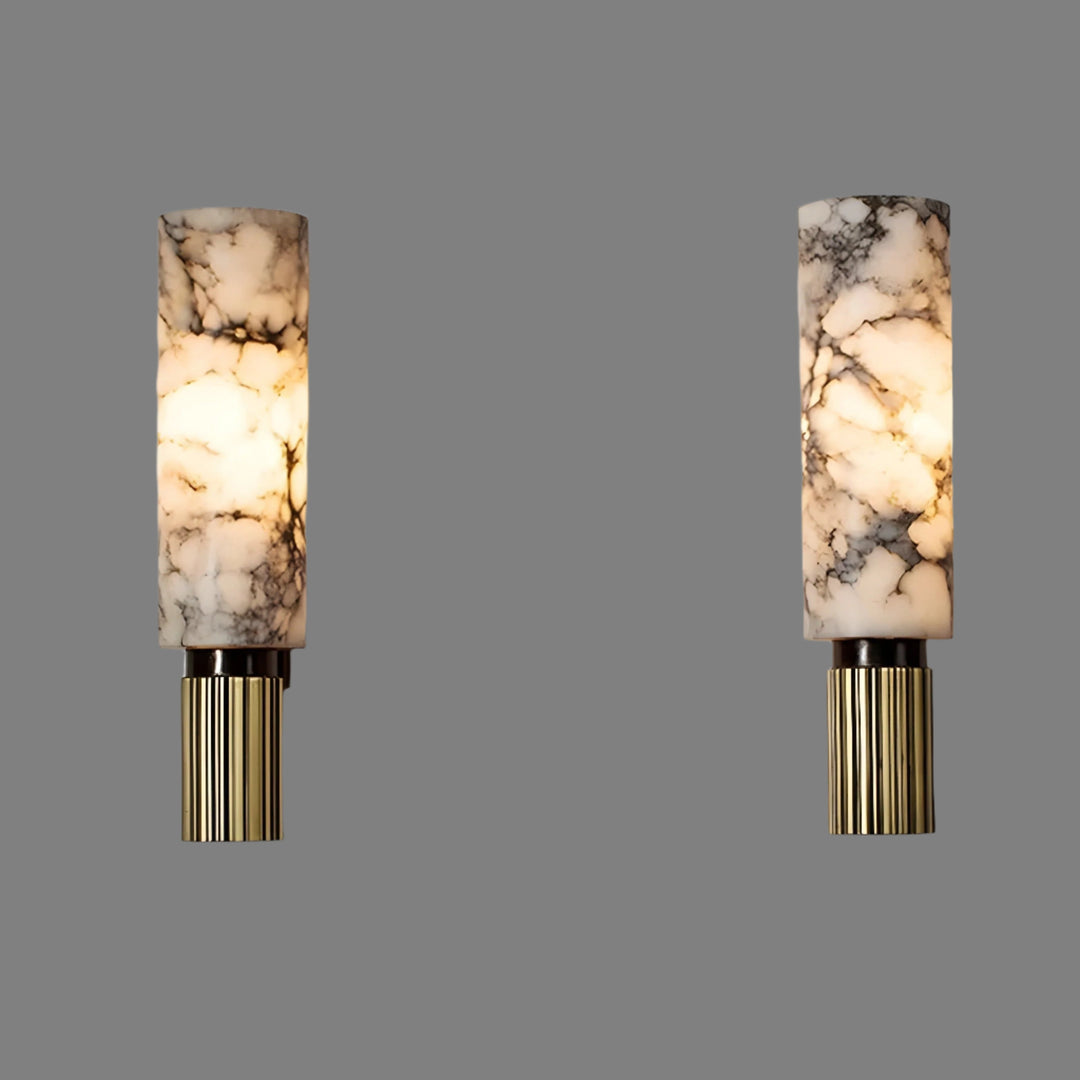Elegant vegglampe med stilfull marmor-inspirert mønster Skanto
