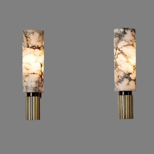 Elegant vegglampe med stilfull marmor-inspirert mønster Skanto