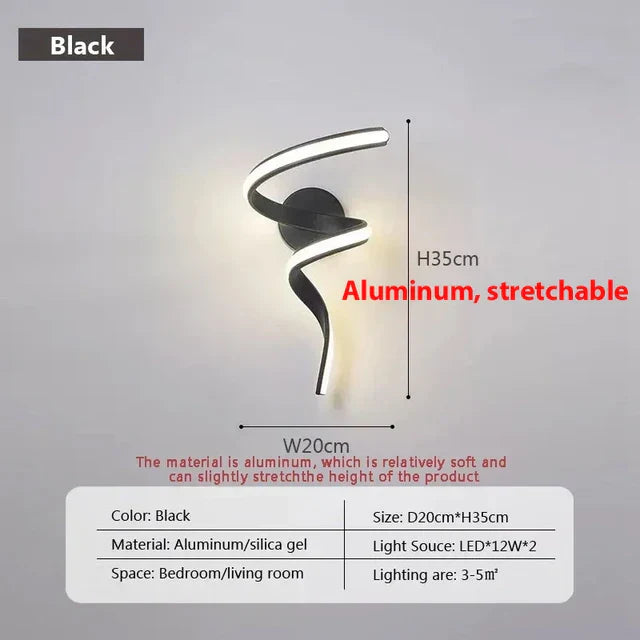 Skanto | SpiralGlow - Spiral LED Vegglys