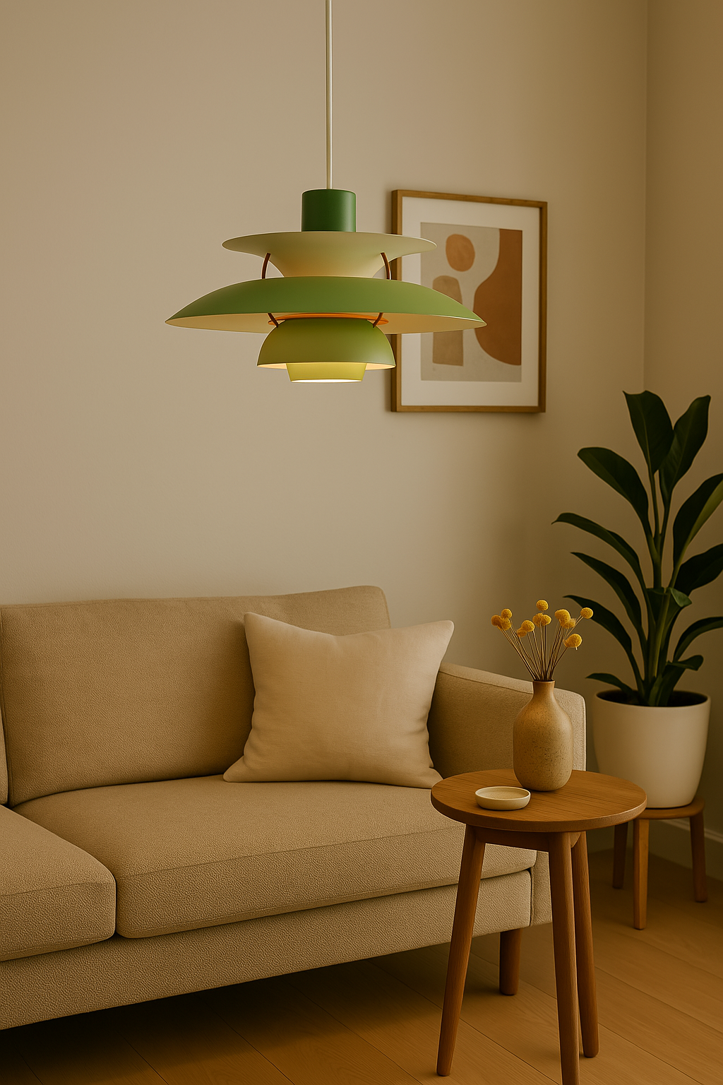 Skanto | Moderne LED Taklampe Rund – Dimbar & Holdbar – Stilfull Belysning for Stue, Spisestue & Kontor