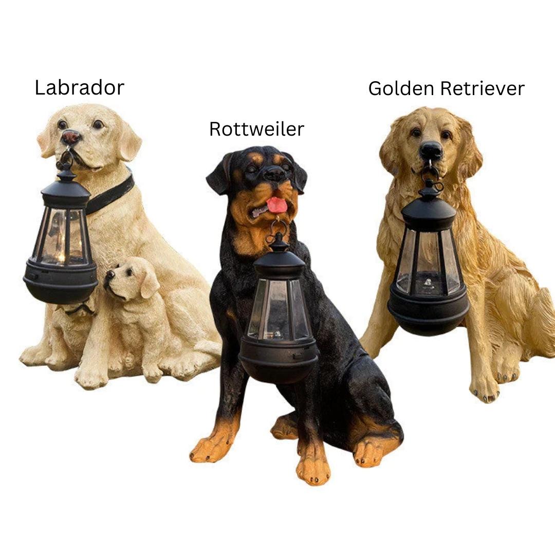 Skanto | Solcelledrevet hundestatue med LED-belysning - LumiPup