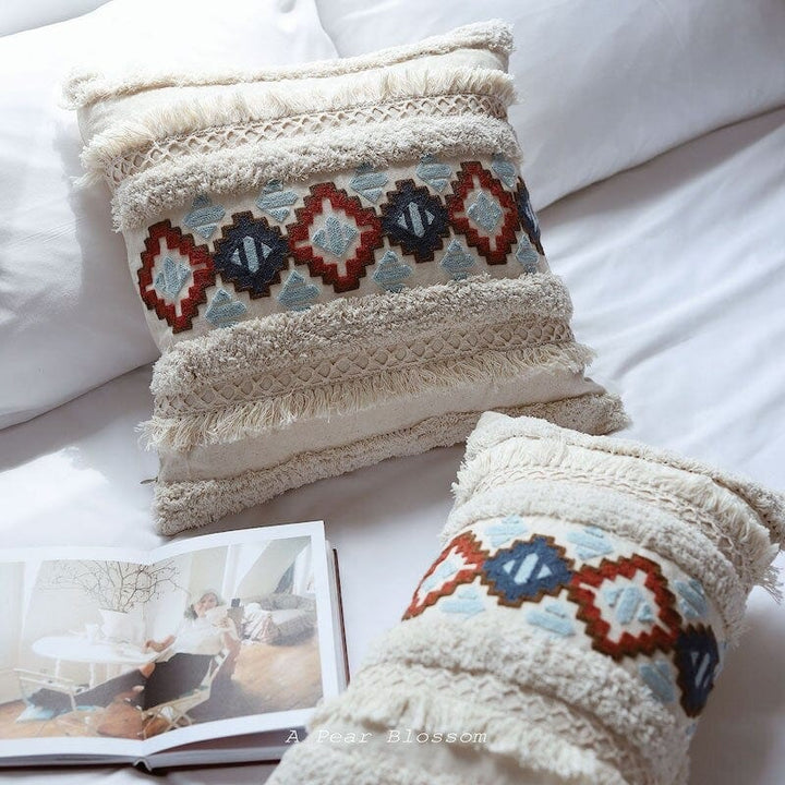 Marokko Tufting Elfenbein Putetrekk | Skanto