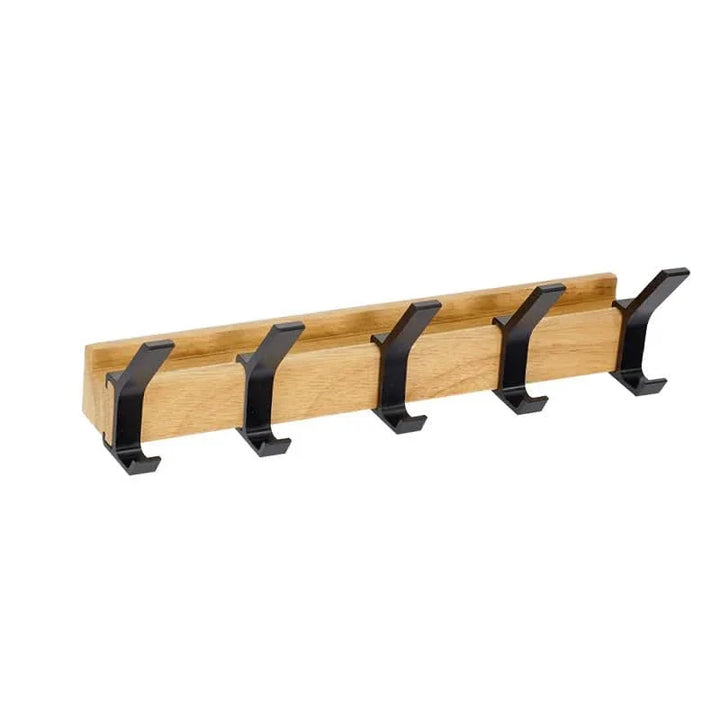 Skanto | Nordic Wall-Mounted Coat Rack with Movable Hooks – Black