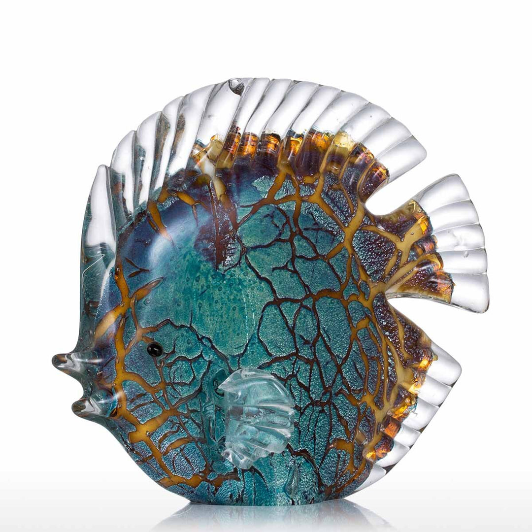Skanto | Flerfargede Prikkete Tropiske Fisk Delikat Glass Skulptur Elegant Leilighets Dekorasjon Glass Fisk Utmerket Rom Leilighets Dekorasjon Håndverk