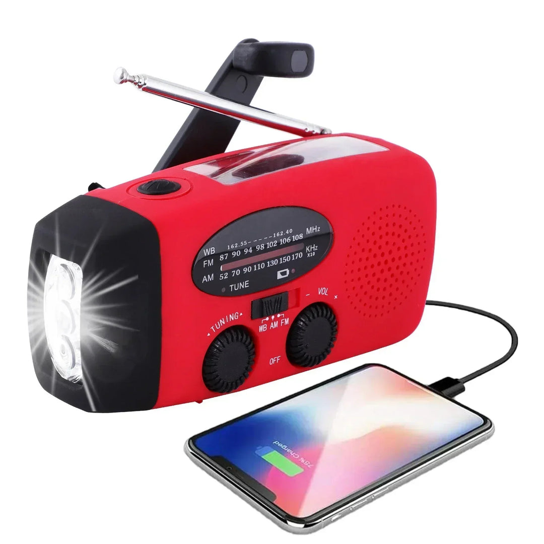 Skanto | Nødradio PowerSafe Mini – Kompakt nødradio med lommelykt og powerbank