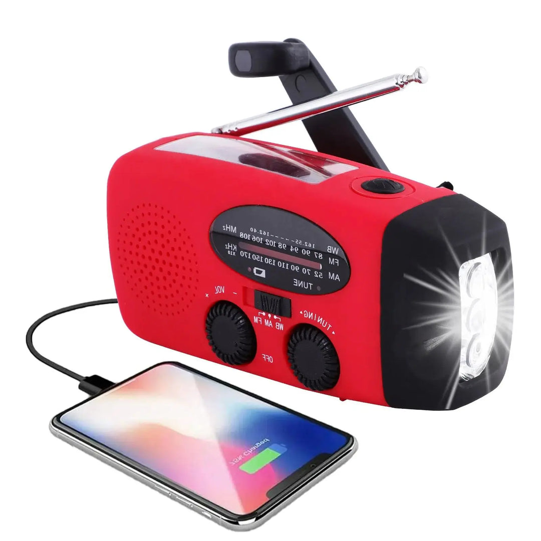 Skanto | Nødradio PowerSafe Mini – Kompakt nødradio med lommelykt og powerbank