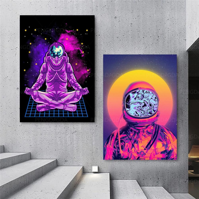 Vaporwave Astronaut – Lerretsbilder