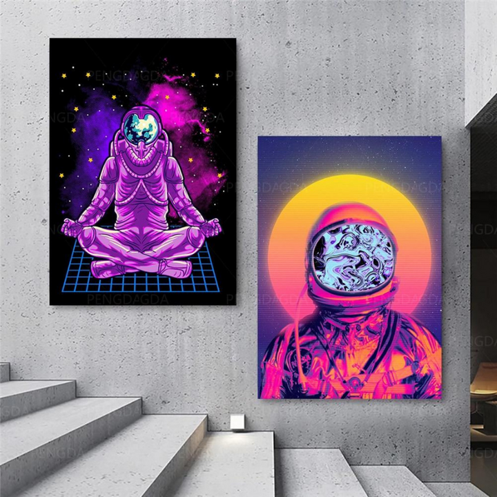 Vaporwave Astronaut – Lerretsbilder