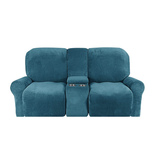 Skanto | 2-seters Recliner Sofa Deksel med Koppholdere – Velvet Plush