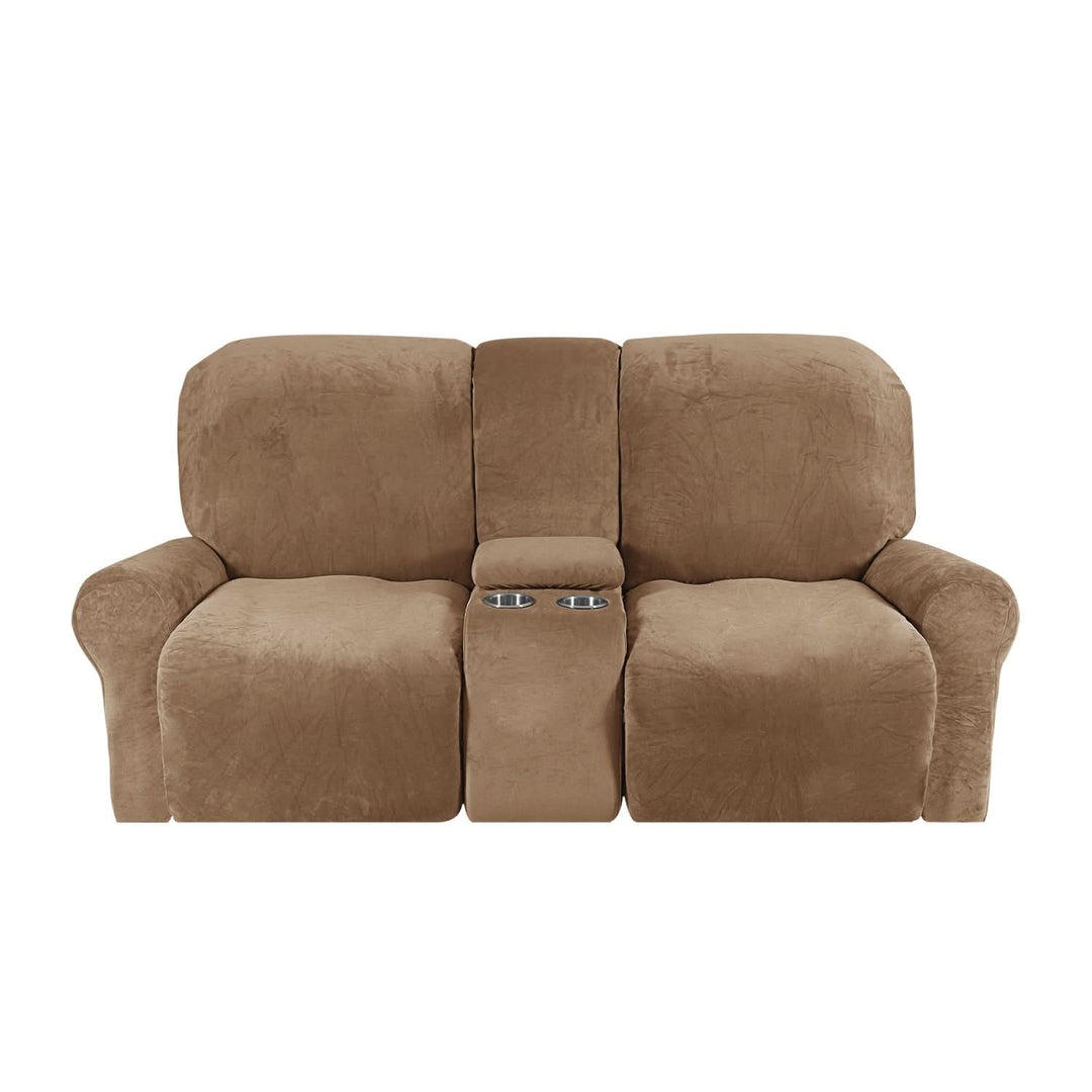 Skanto | 2-seters Recliner Sofa Deksel med Koppholdere – Velvet Plush