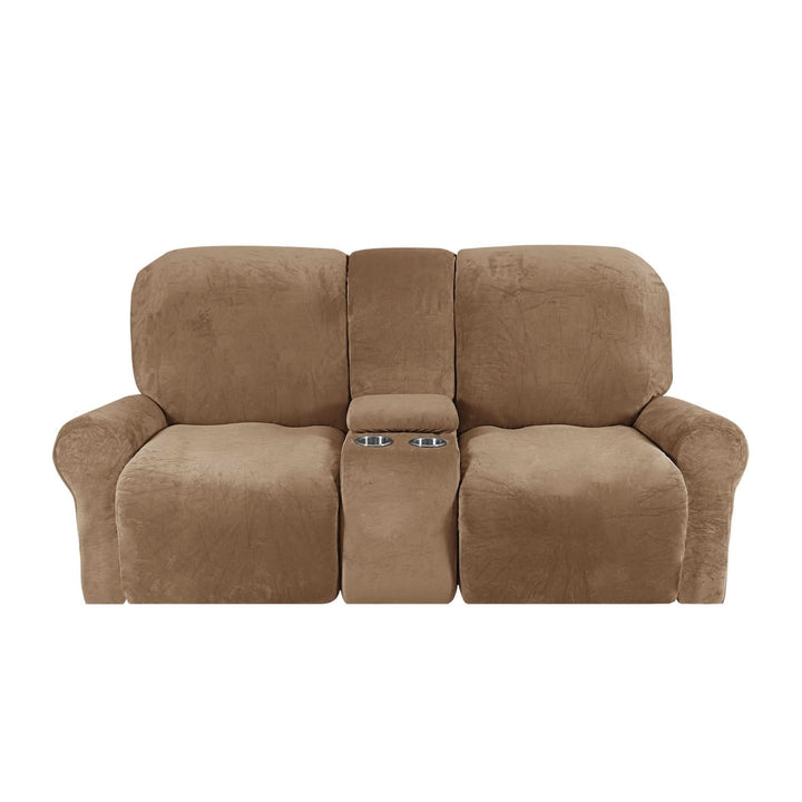Skanto | 2-seters Recliner Sofa Deksel med Koppholdere – Velvet Plush