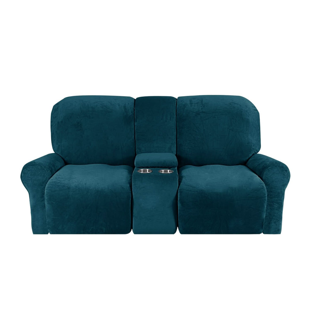 Skanto | 2-seters Recliner Sofa Deksel med Koppholdere – Velvet Plush