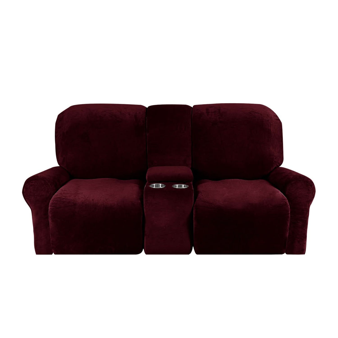 Skanto | 2-seters Recliner Sofa Deksel med Koppholdere – Velvet Plush