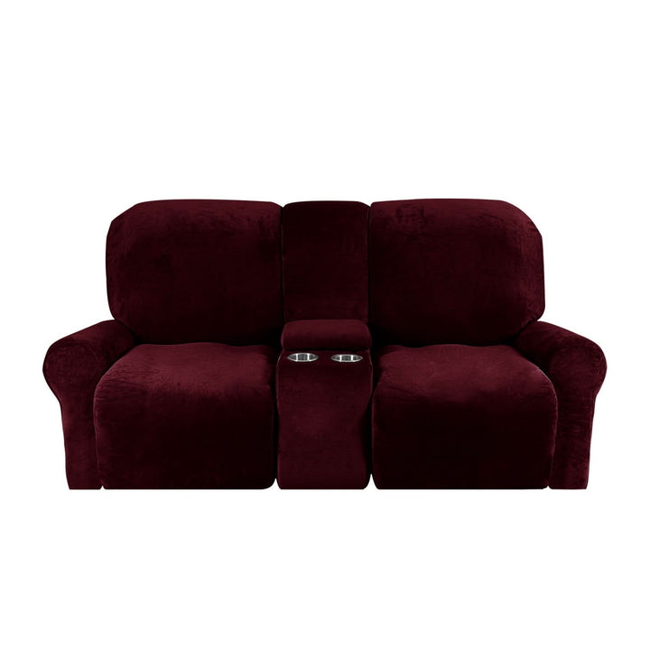 Skanto | 2-seters Recliner Sofa Deksel med Koppholdere – Velvet Plush