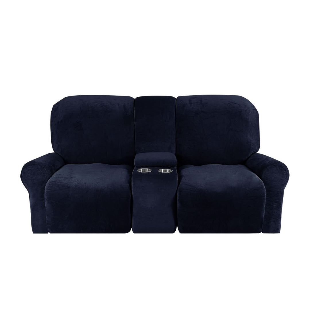 Skanto | 2-seters Recliner Sofa Deksel med Koppholdere – Velvet Plush