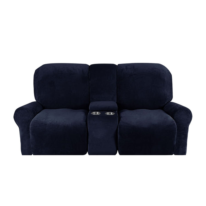 Skanto | 2-seters Recliner Sofa Deksel med Koppholdere – Velvet Plush