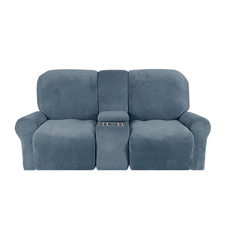 Skanto | 2-seters Recliner Sofa Deksel med Koppholdere – Velvet Plush