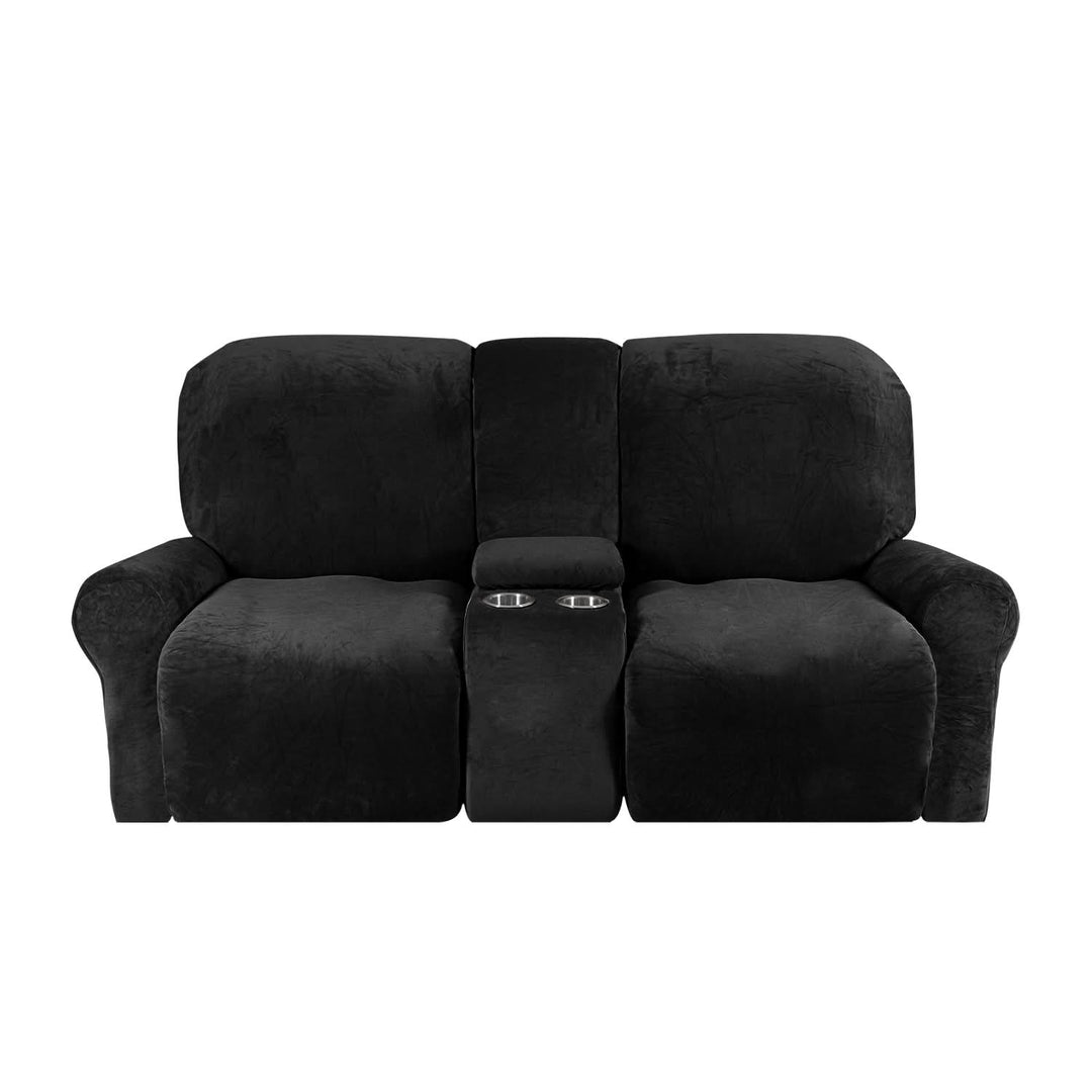 Skanto | 2-seters Recliner Sofa Deksel med Koppholdere – Velvet Plush
