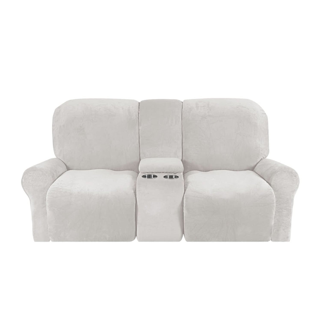 Skanto | 2-seters Recliner Sofa Deksel med Koppholdere – Velvet Plush