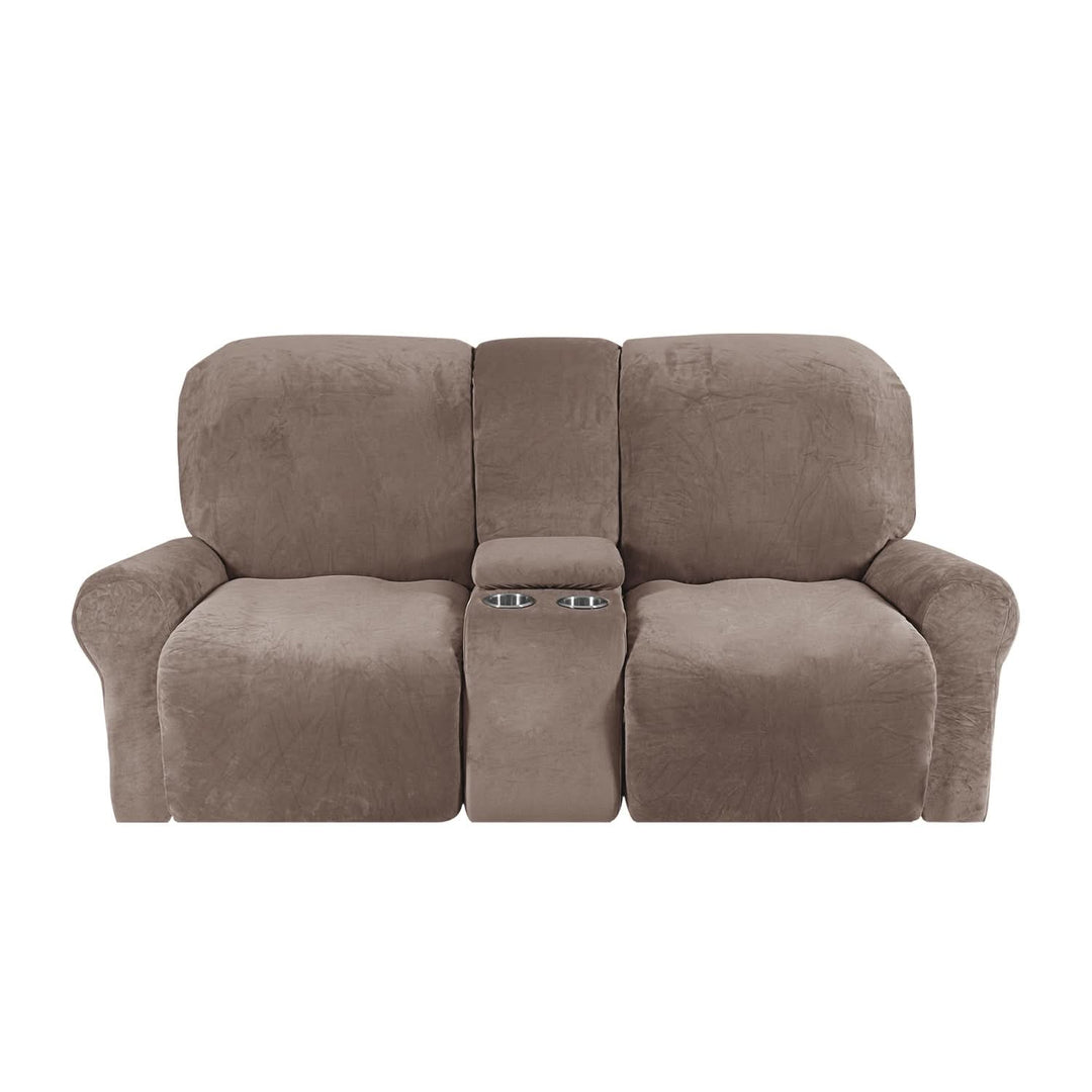 Skanto | 2-seters Recliner Sofa Deksel med Koppholdere – Velvet Plush