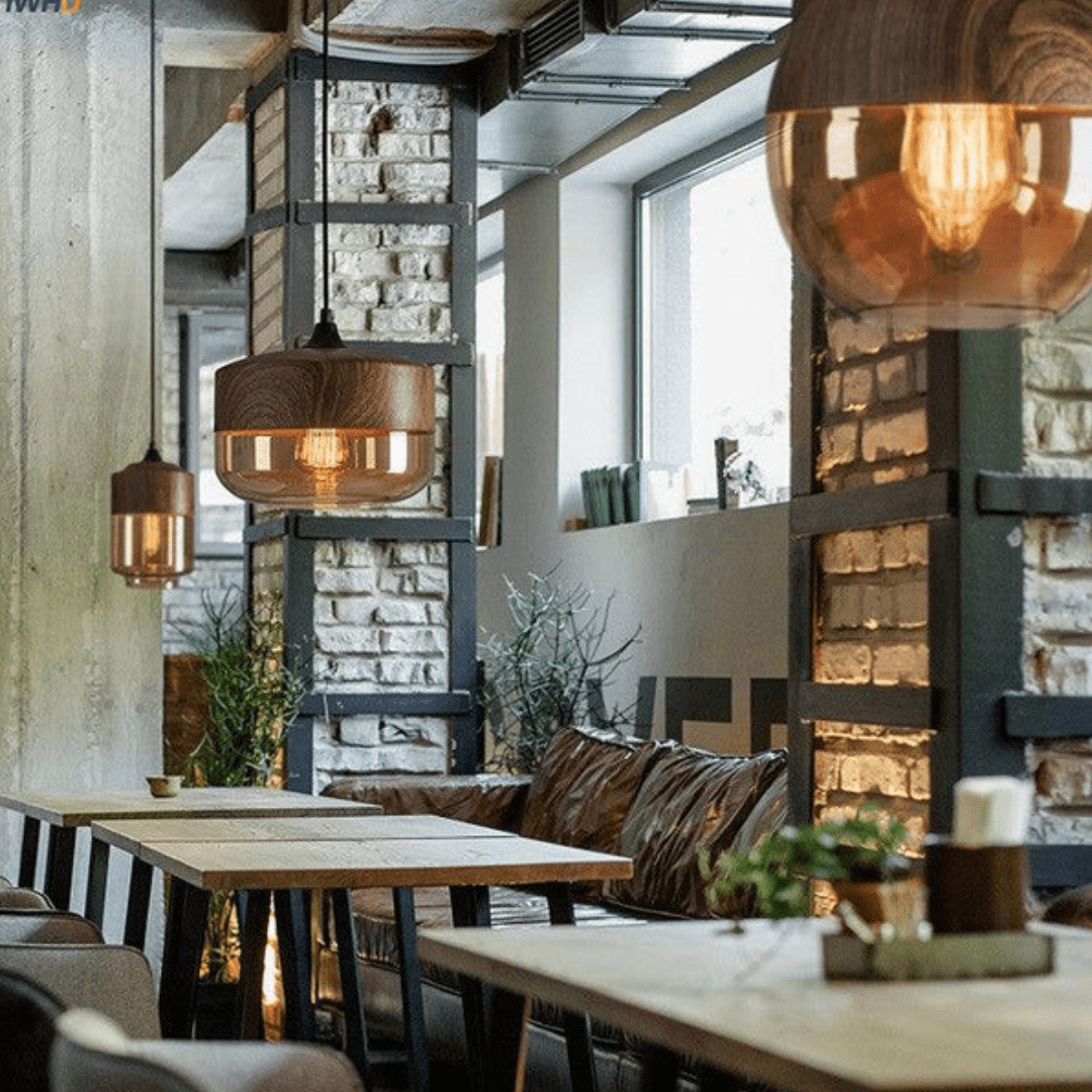 Minimalistiske Deckenleuchte aus Holz for moderne Interieurs