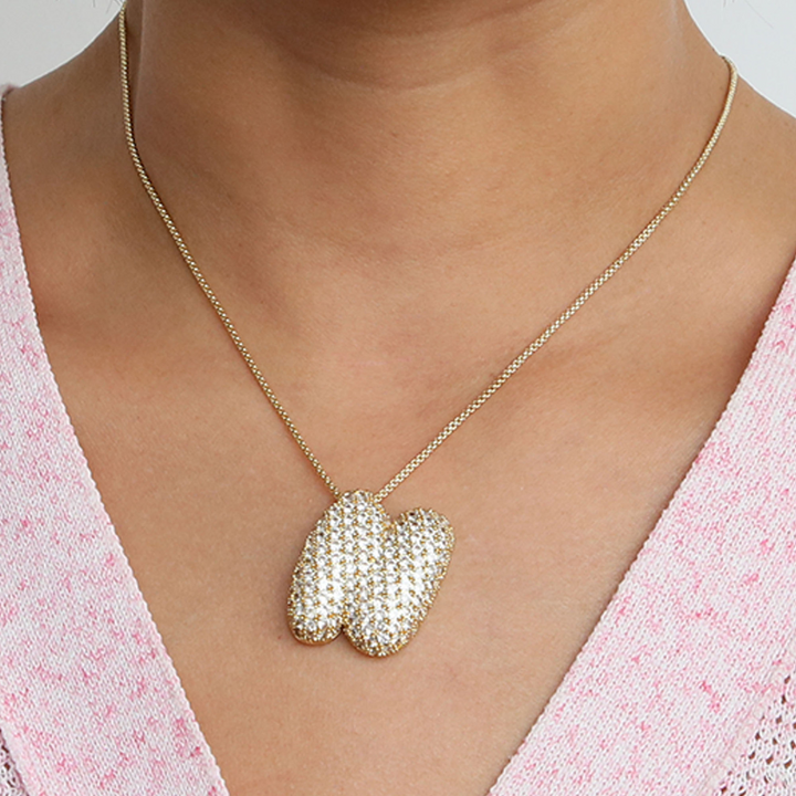 Skanto | Chunky Bubble Diamond Dazzle Initial Halskjeder