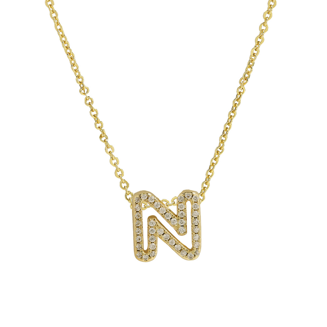 Skanto | Blændende Diamant Initial Halskjede